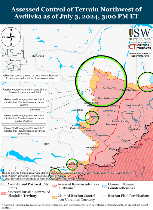 Карта боевых действий.