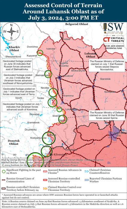 Карта боевых действий.