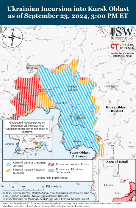 Карта бойових дій. Фото: understandingwar.org