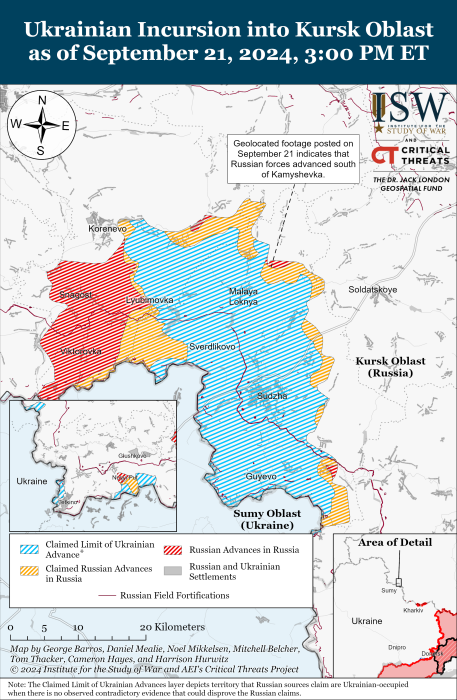 Карта бойових дій. Фото: understandingwar.org