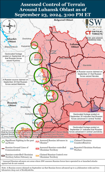 Карта бойових дій. Фото: understandingwar.org