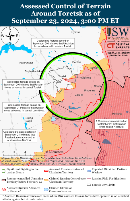 Карта бойових дій. Фото: understandingwar.org