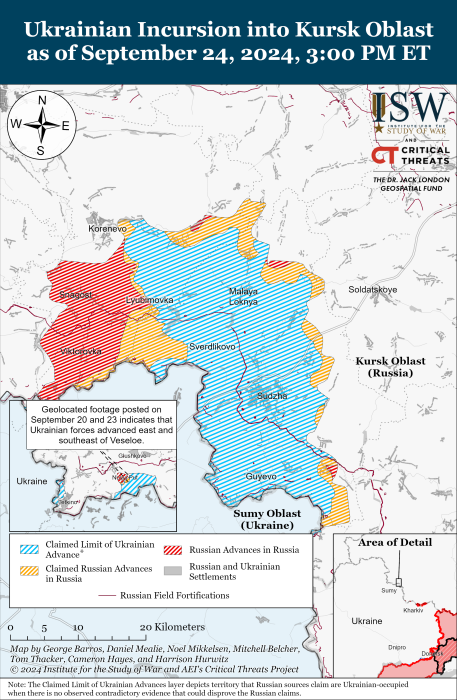 Карта бойових дій. Фото: understandingwar.org