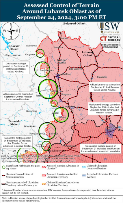 Карта бойових дій. Фото: understandingwar.org