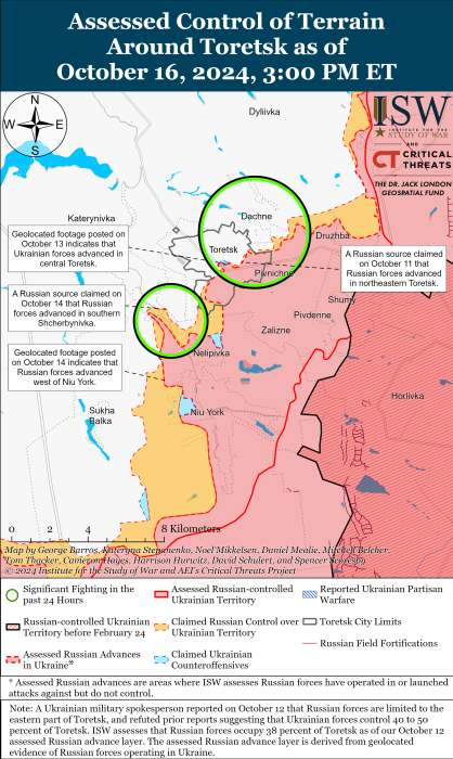 Карта бойових дій. Фото: understandingwar.org