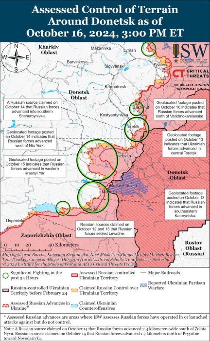 Карта бойових дій. Фото: understandingwar.org