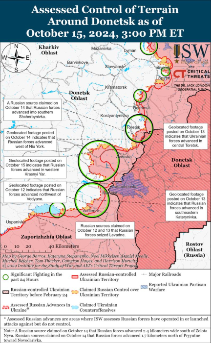 Карта бойових дій. Фото: understandingwar.org