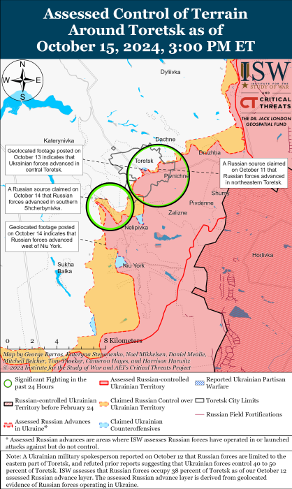  Карта бойових дій. Фото: understandingwar.org