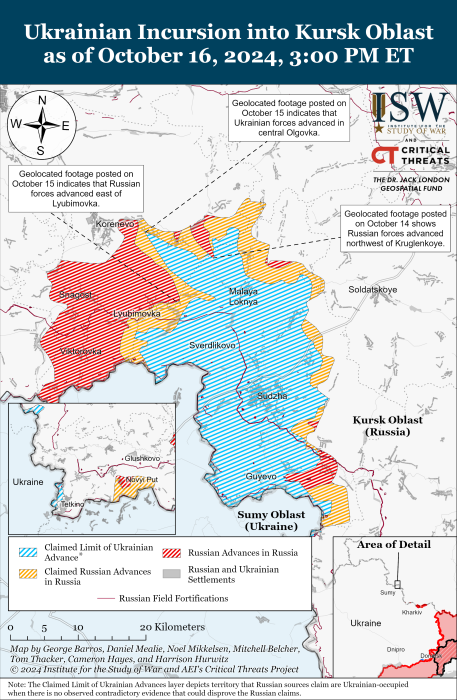 Карта бойових дій. Фото: understandingwar.org