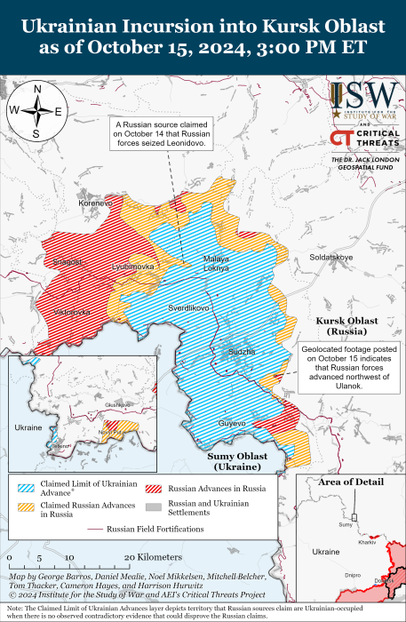 Карта бойових дій. Фото: understandingwar.org