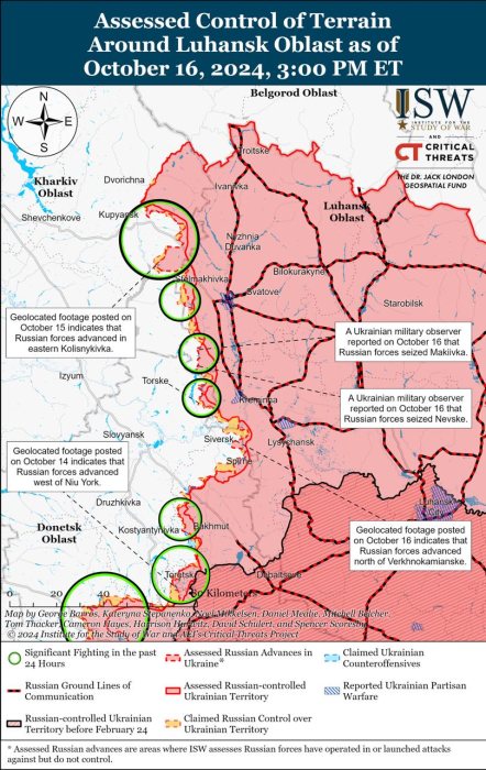 Карта бойових дій. Фото: understandingwar.org